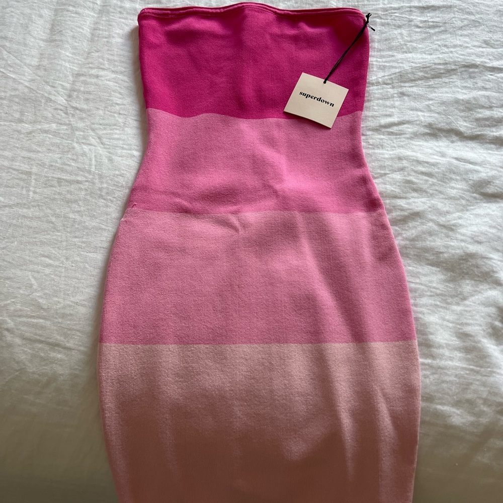 superdown pink tube dress